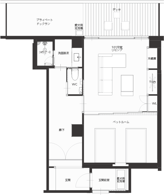 101号室 間取り図