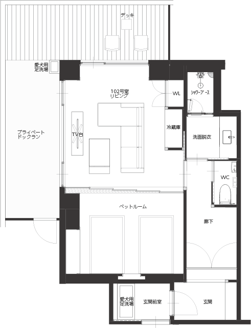 102号室 間取り図